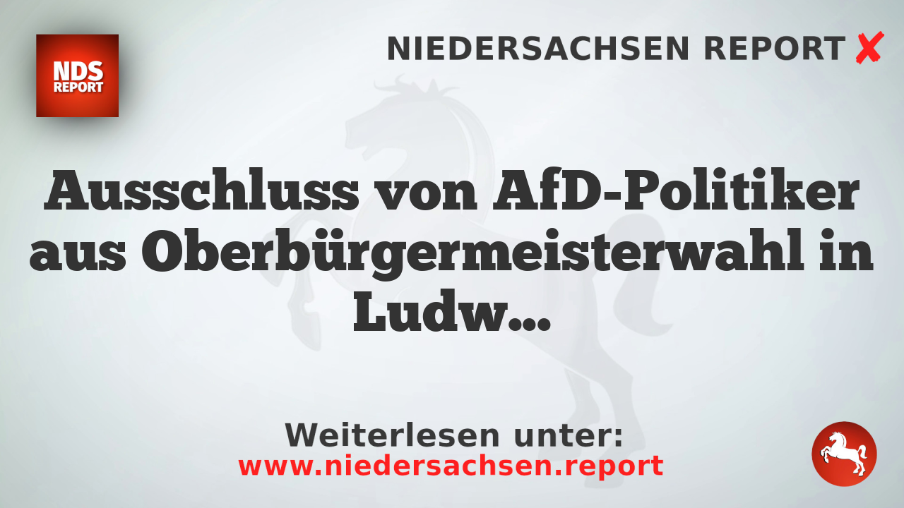 Ausschluss von AfD-Politiker aus Oberbürgermeisterwahl in Ludwigshafen bestätigt