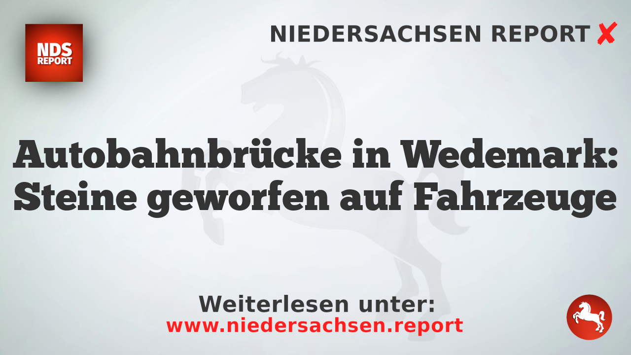 Autobahnbrücke in Wedemark: Steine geworfen auf Fahrzeuge