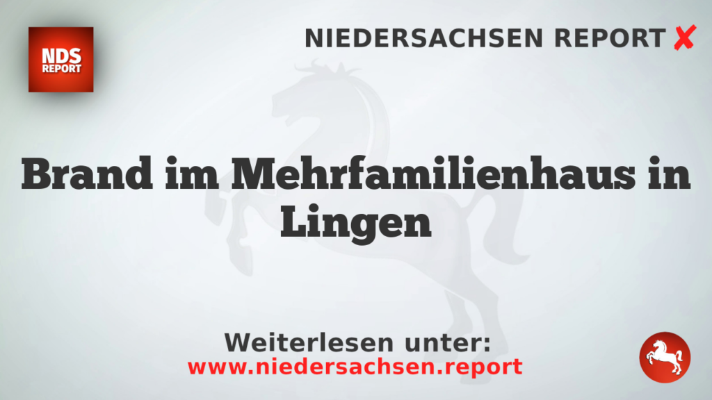 Brand im Mehrfamilienhaus in Lingen
