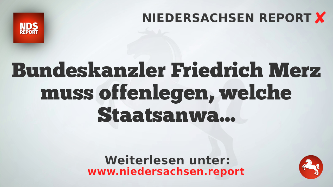 Bundeskanzler Friedrich Merz muss offenlegen, welche Staatsanwaltschaften ihn verfolgen