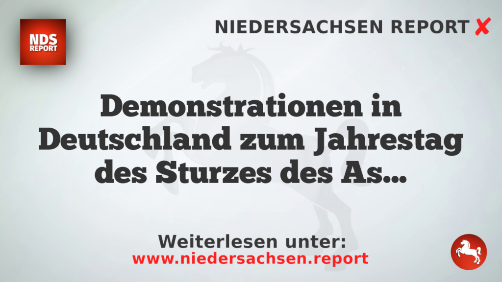 Demonstrationen in Deutschland zum Jahrestag des Sturzes des Assad-Regimes