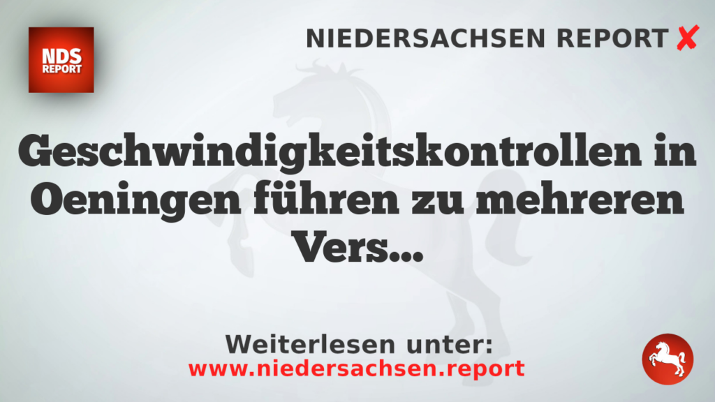 Geschwindigkeitskontrollen in Oeningen führen zu mehreren Verstößen