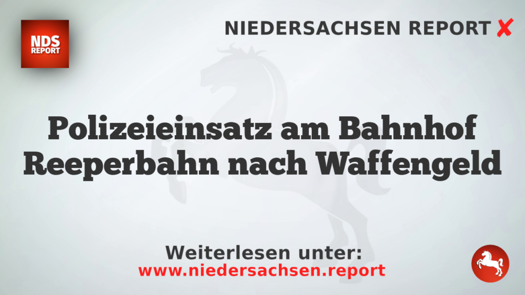 Polizeieinsatz am Bahnhof Reeperbahn nach Waffengeld