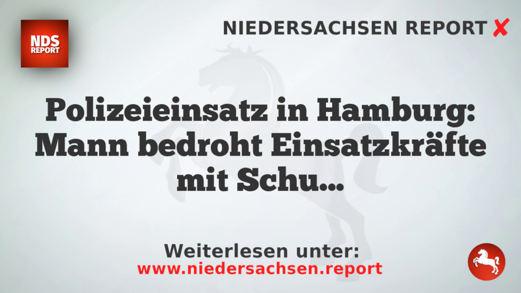 Polizeieinsatz in Hamburg: Mann bedroht Einsatzkräfte mit Schusswaffe