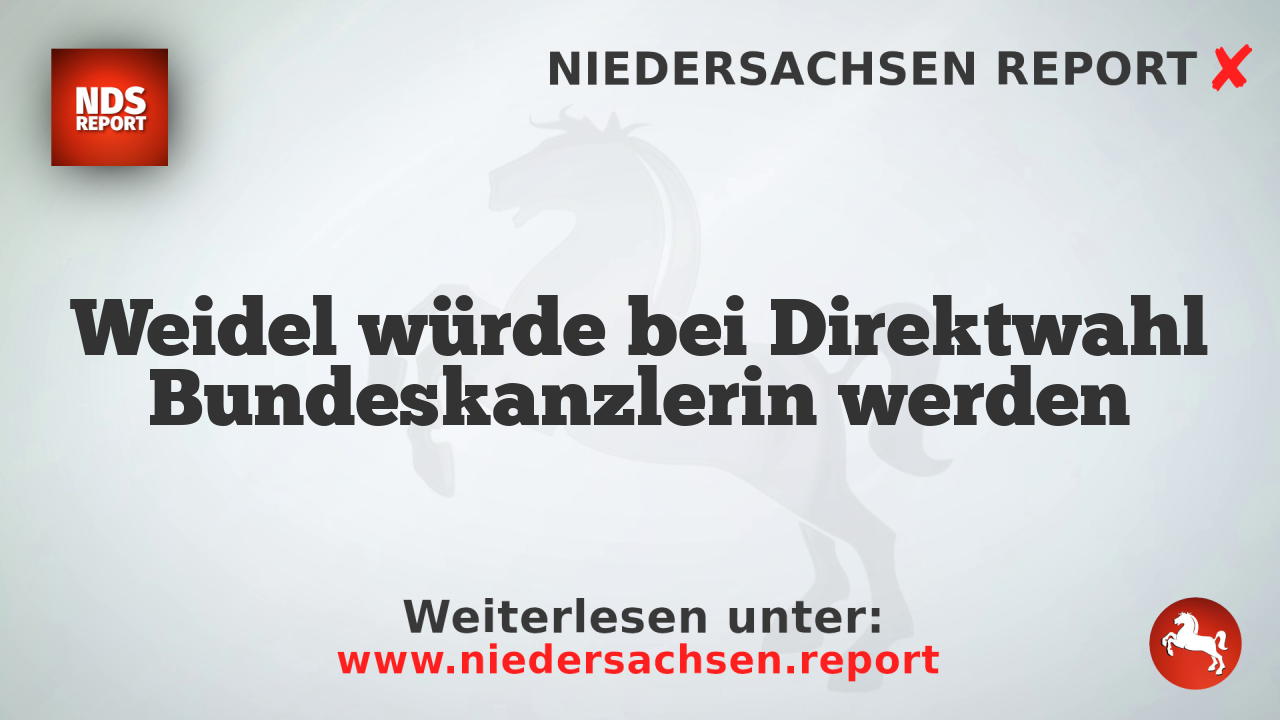 Weidel würde bei Direktwahl Bundeskanzlerin werden