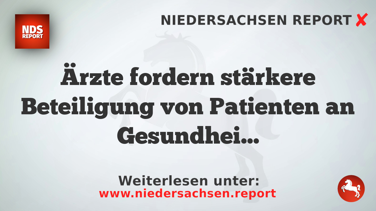 Ärzte fordern stärkere Beteiligung von Patienten an Gesundheitskosten