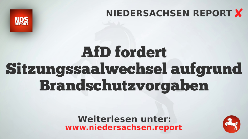 AfD fordert Sitzungssaalwechsel aufgrund Brandschutzvorgaben