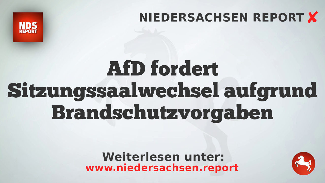 AfD fordert Sitzungssaalwechsel aufgrund Brandschutzvorgaben