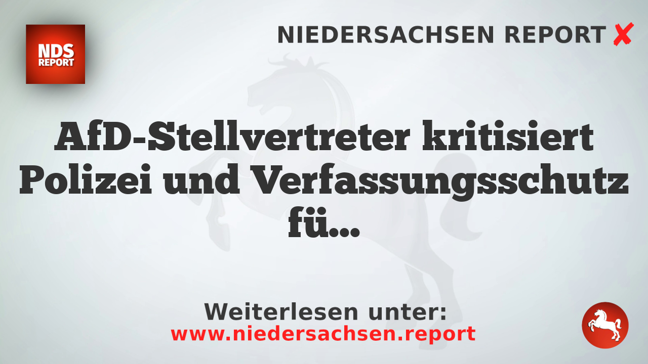 AfD-Stellvertreter kritisiert Polizei und Verfassungsschutz für mangelnde Eindringlichkeit gegen linksextreme Terroristen