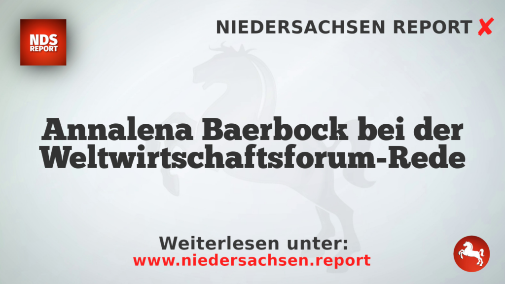 Annalena Baerbock bei der Weltwirtschaftsforum-Rede