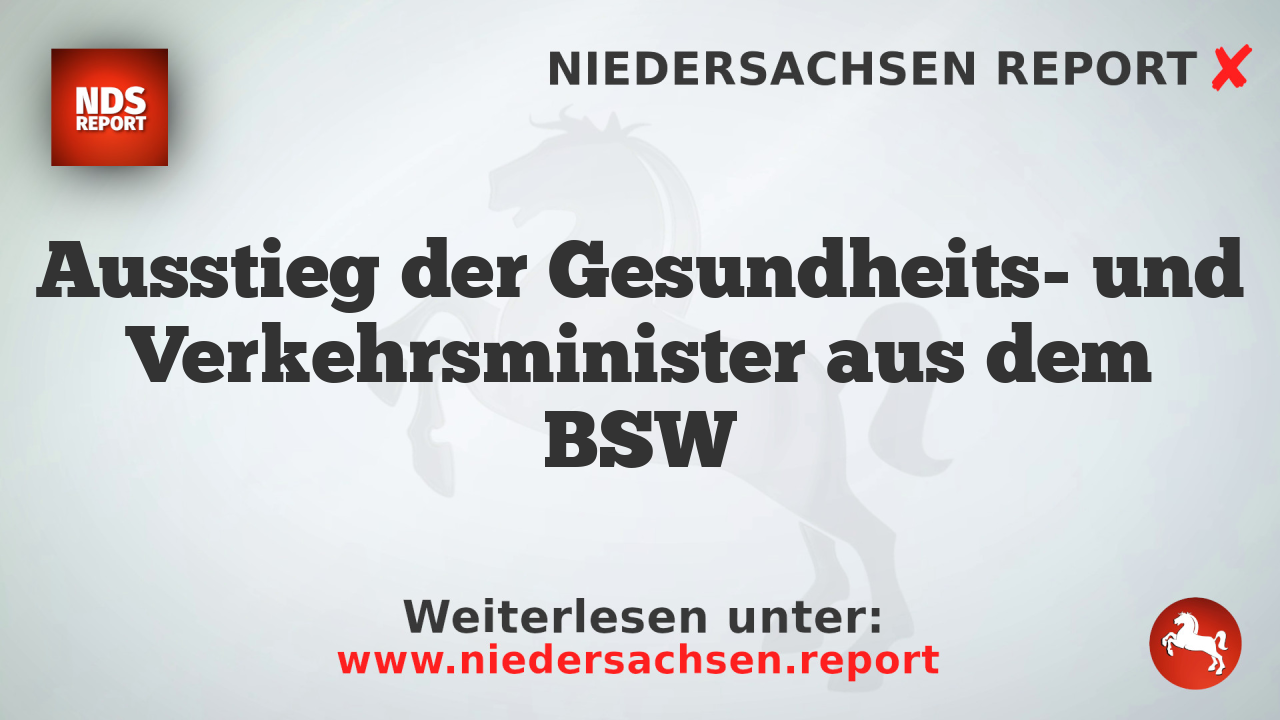 Ausstieg der Gesundheits- und Verkehrsminister aus dem BSW