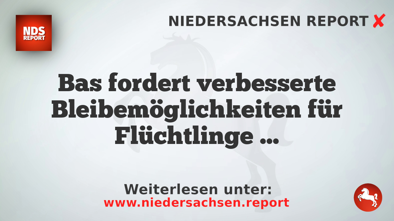 Bas fordert verbesserte Bleibemöglichkeiten für Flüchtlinge nach Ausbildung