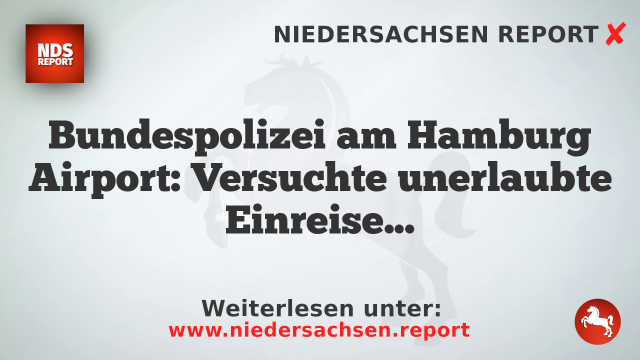 Bundespolizei am Hamburg Airport: Versuchte unerlaubte Einreise kostet über 1.200 Euro