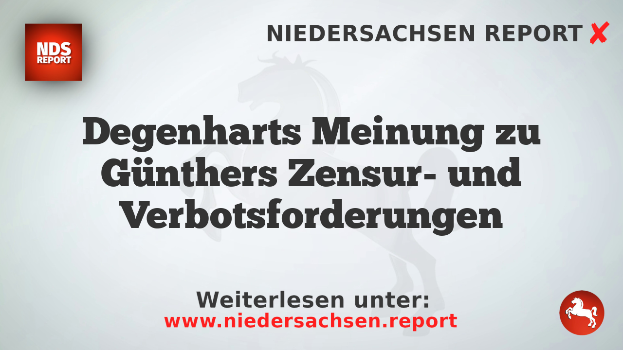 Degenharts Meinung zu Günthers Zensur- und Verbotsforderungen