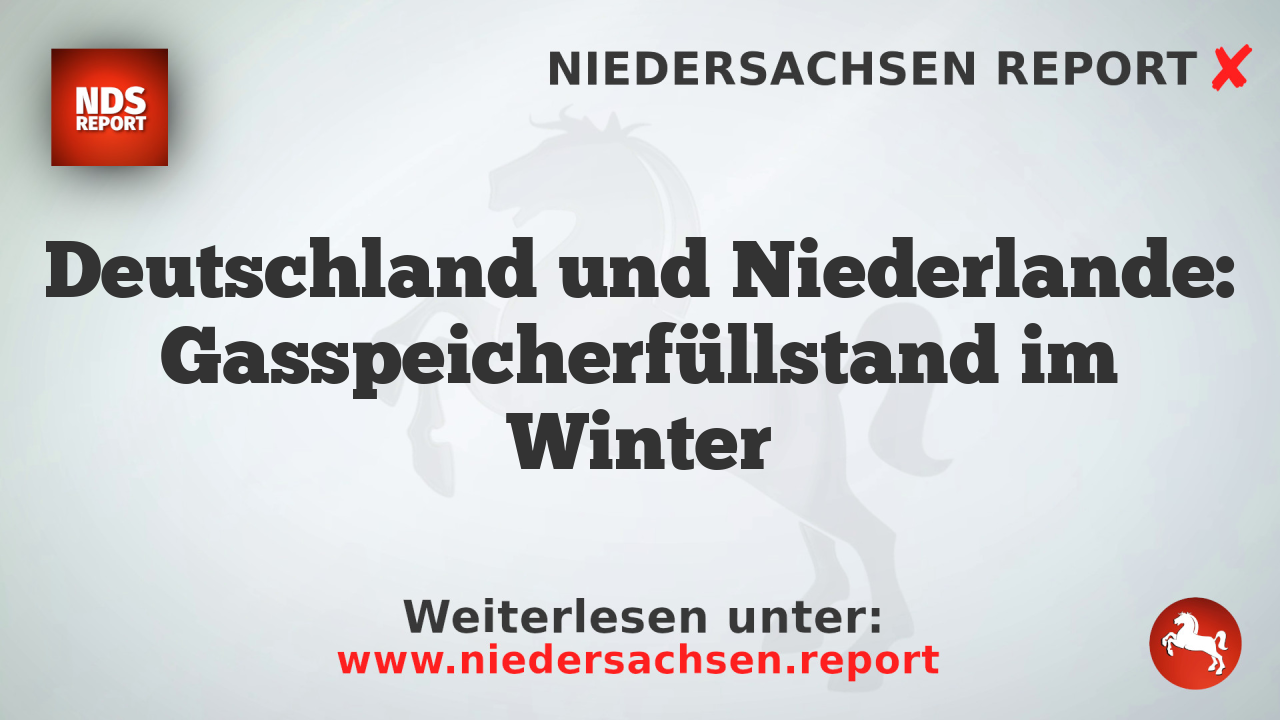 Deutschland und Niederlande: Gasspeicherfüllstand im Winter