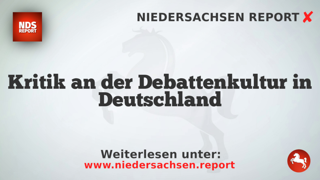 Kritik an der Debattenkultur in Deutschland