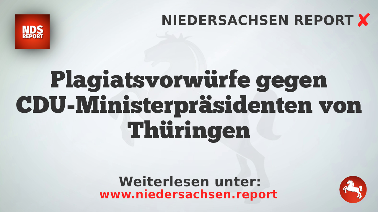 Plagiatsvorwürfe gegen CDU-Ministerpräsidenten von Thüringen
