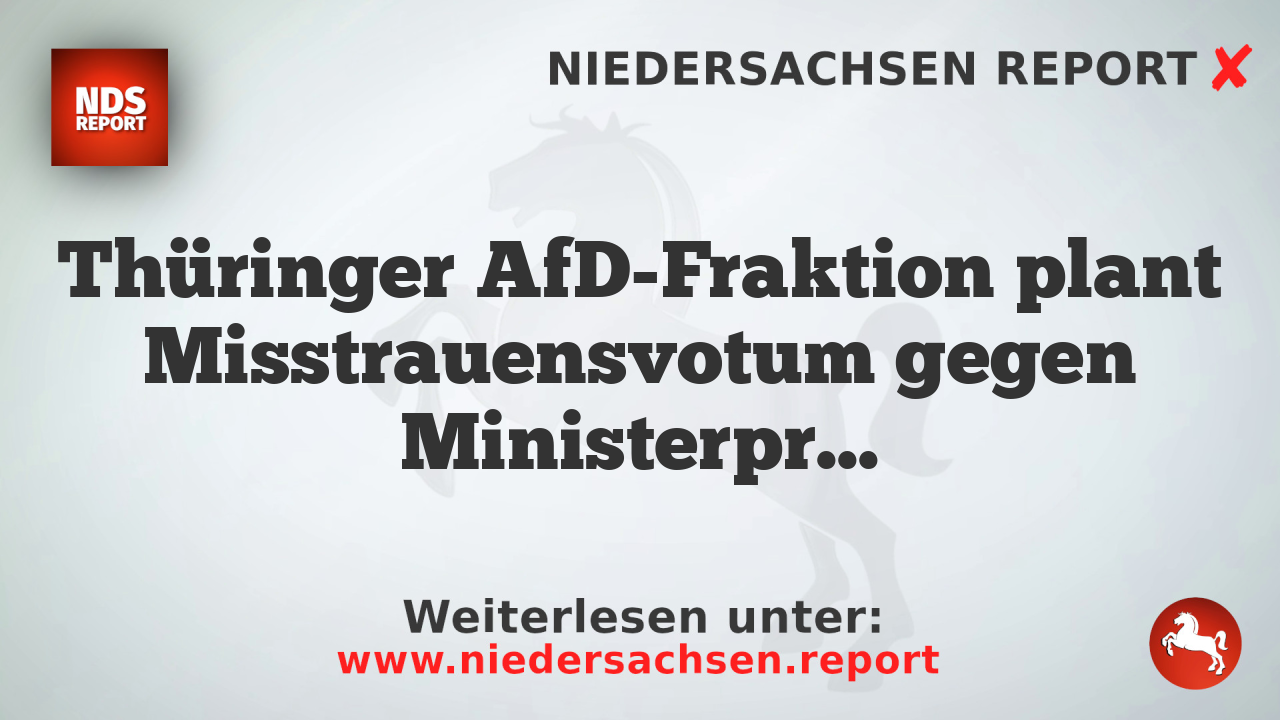 Thüringer AfD-Fraktion plant Misstrauensvotum gegen Ministerpräsident Mario Voigt