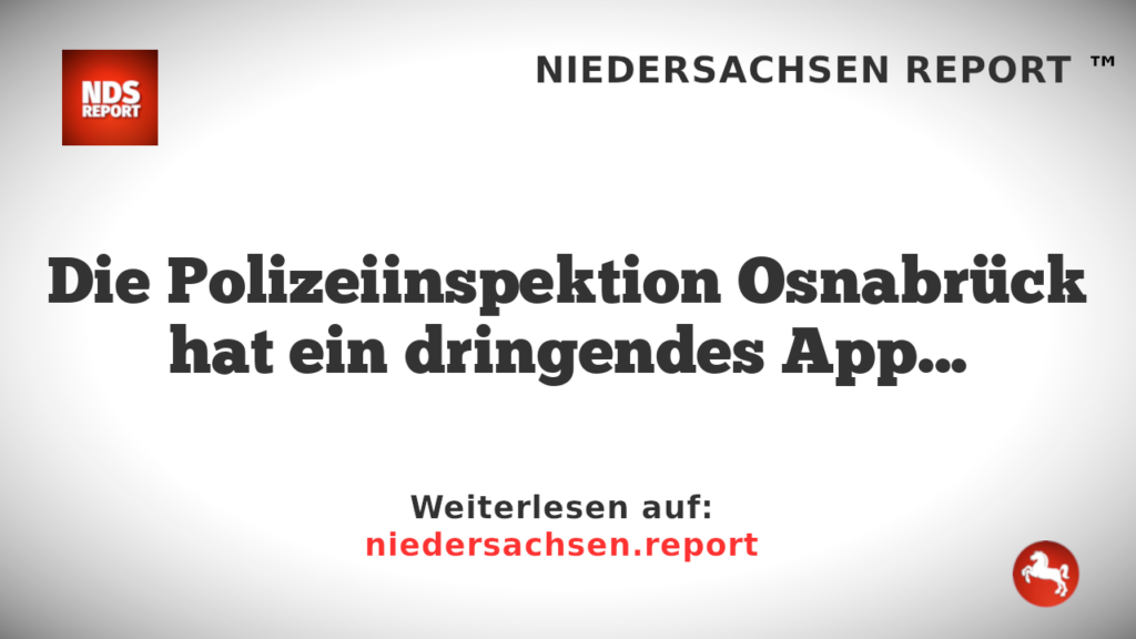 "Osnabrück: Polizei sucht Zeugen nach Verkehrsunfall auf Goethering"