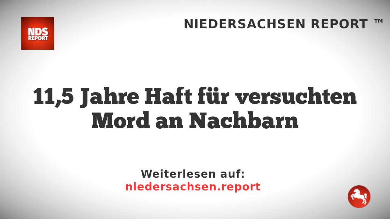 11,5 Jahre Haft für versuchten Mord an Nachbarn