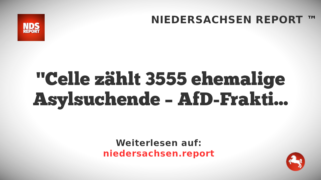 "Celle zählt 3555 ehemalige Asylsuchende – AfD-Fraktion kritisiert Integrationsdefizite und fehlenden Schutz für die Bevölkerung"