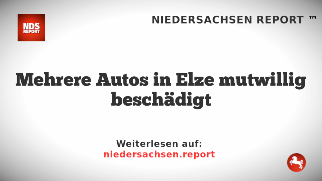 Mehrere Autos in Elze mutwillig beschädigt