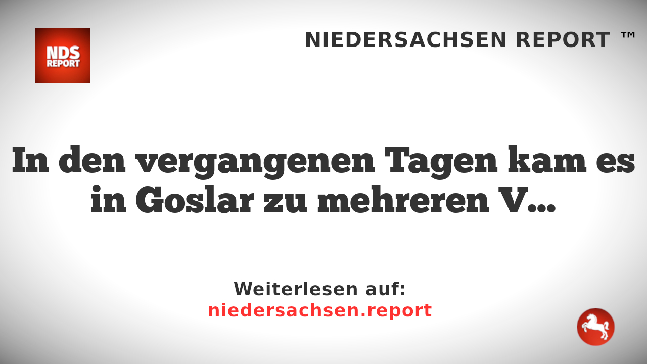 "Mehrere Verbrechen in Goslar: Polizei bittet um Hinweise"