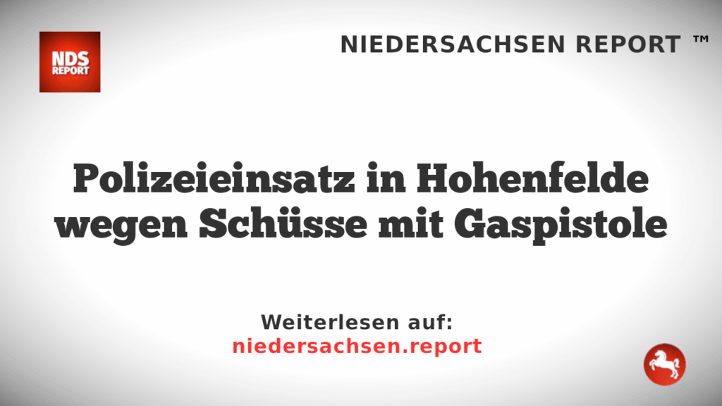 Polizeieinsatz in Hohenfelde wegen Schüsse mit Gaspistole