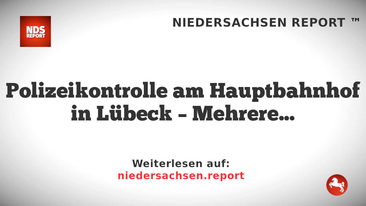 Polizeikontrolle am Hauptbahnhof in Lübeck – Mehrere Personen wegen Ordnungswidrigkeiten festgesetzt