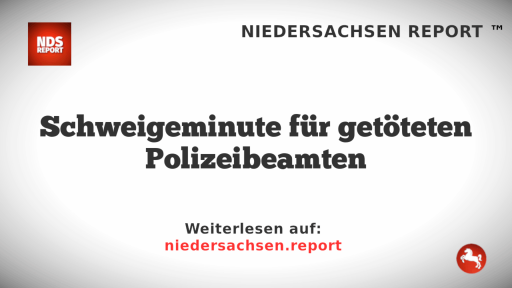 Schweigeminute für getöteten Polizeibeamten
