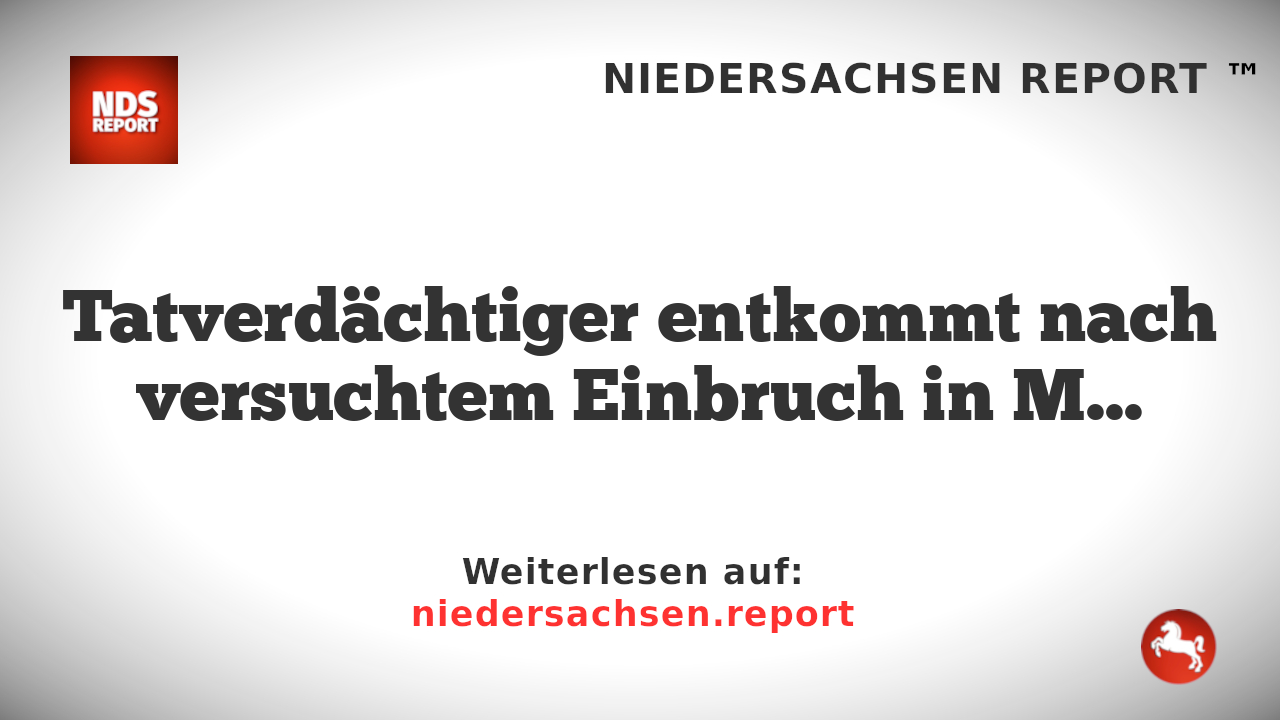 Tatverdächtiger entkommt nach versuchtem Einbruch in Meinerzhagen