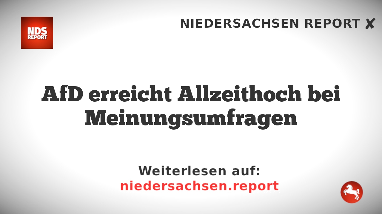 AfD erreicht Allzeithoch bei Meinungsumfragen