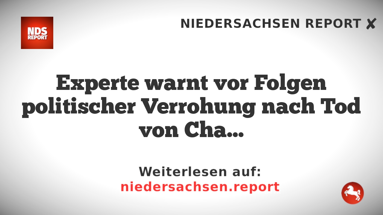 Experte warnt vor Folgen politischer Verrohung nach Tod von Charlie Kirk