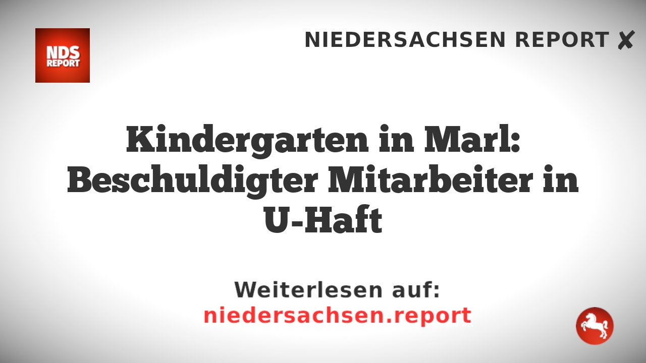 Kindergarten in Marl: Beschuldigter Mitarbeiter in U-Haft
