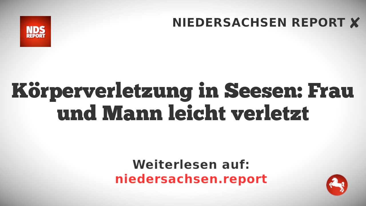 Körperverletzung in Seesen: Frau und Mann leicht verletzt