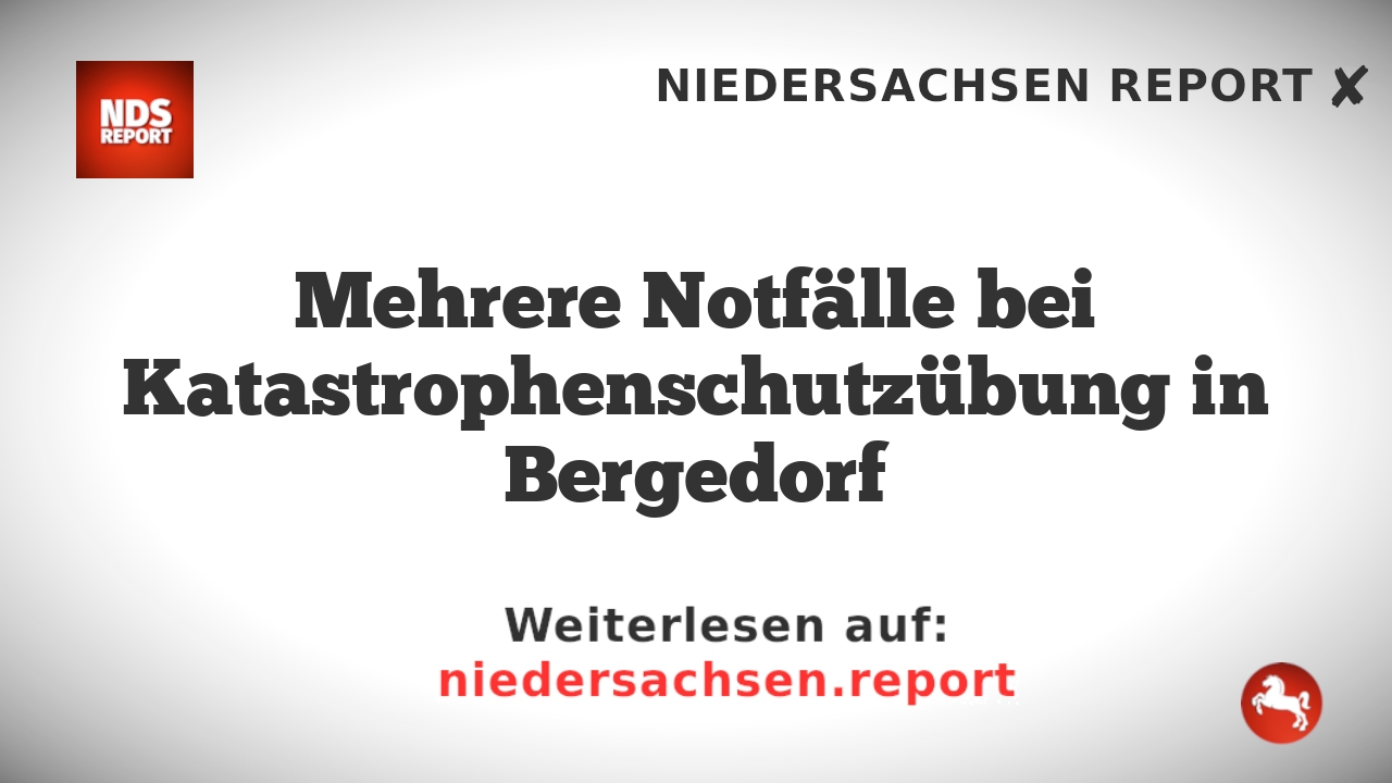 Mehrere Notfälle bei Katastrophenschutzübung in Bergedorf