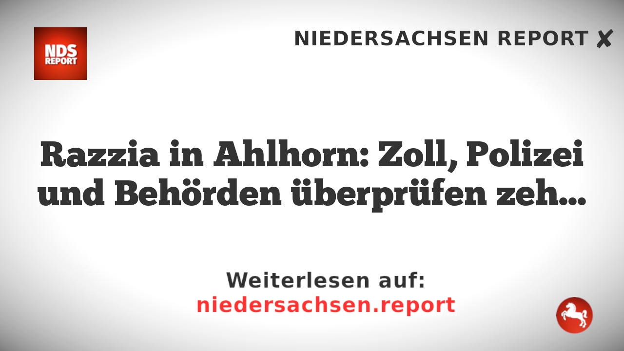 Razzia in Ahlhorn: Zoll, Polizei und Behörden überprüfen zehn Betriebe