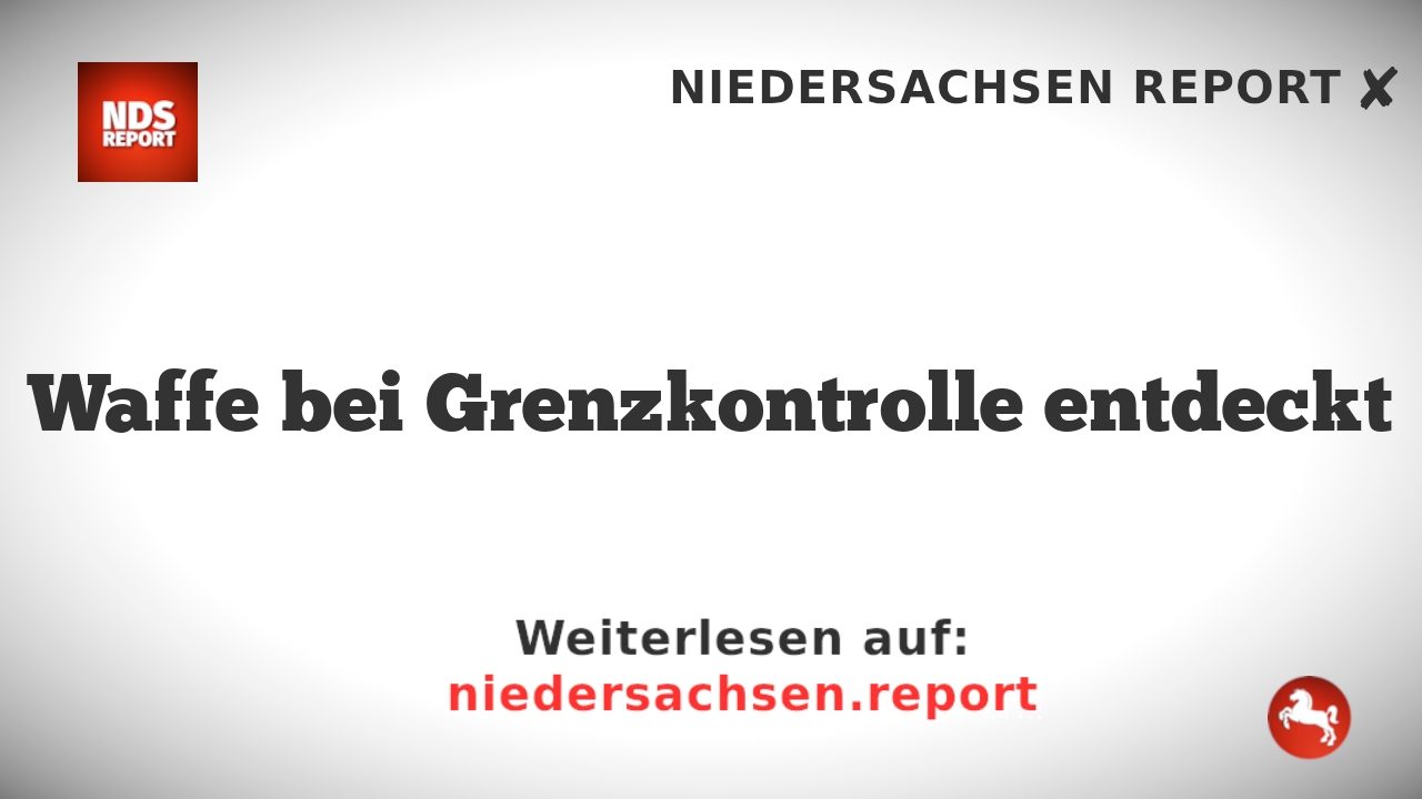 Waffe bei Grenzkontrolle entdeckt