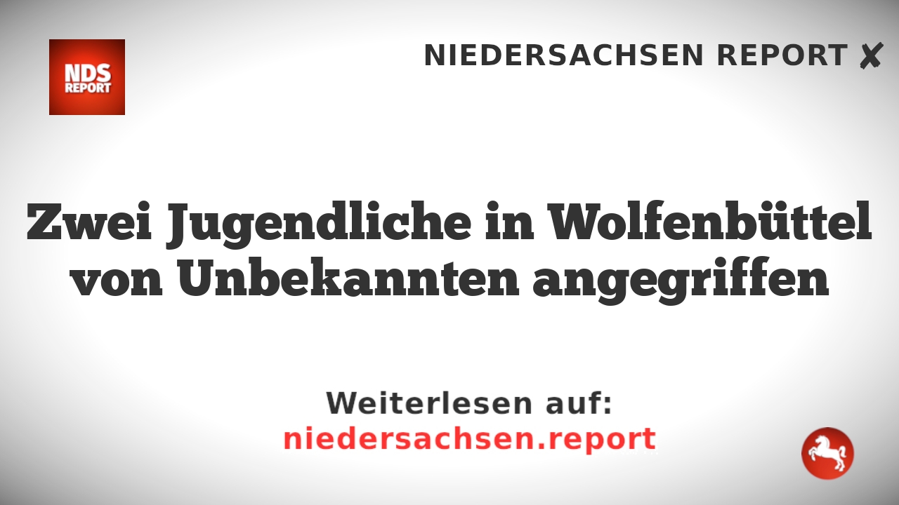 Zwei Jugendliche in Wolfenbüttel von Unbekannten angegriffen