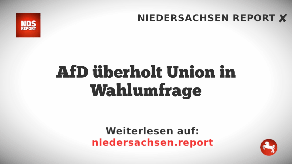 AfD überholt Union in Wahlumfrage