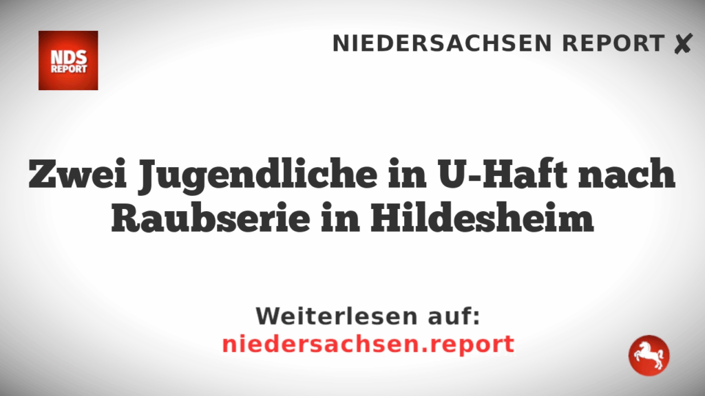 Zwei Jugendliche in U-Haft nach Raubserie in Hildesheim
