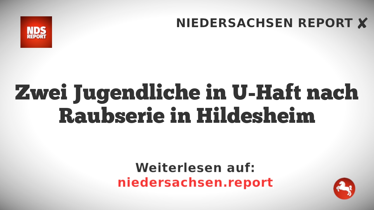 Zwei Jugendliche in U-Haft nach Raubserie in Hildesheim
