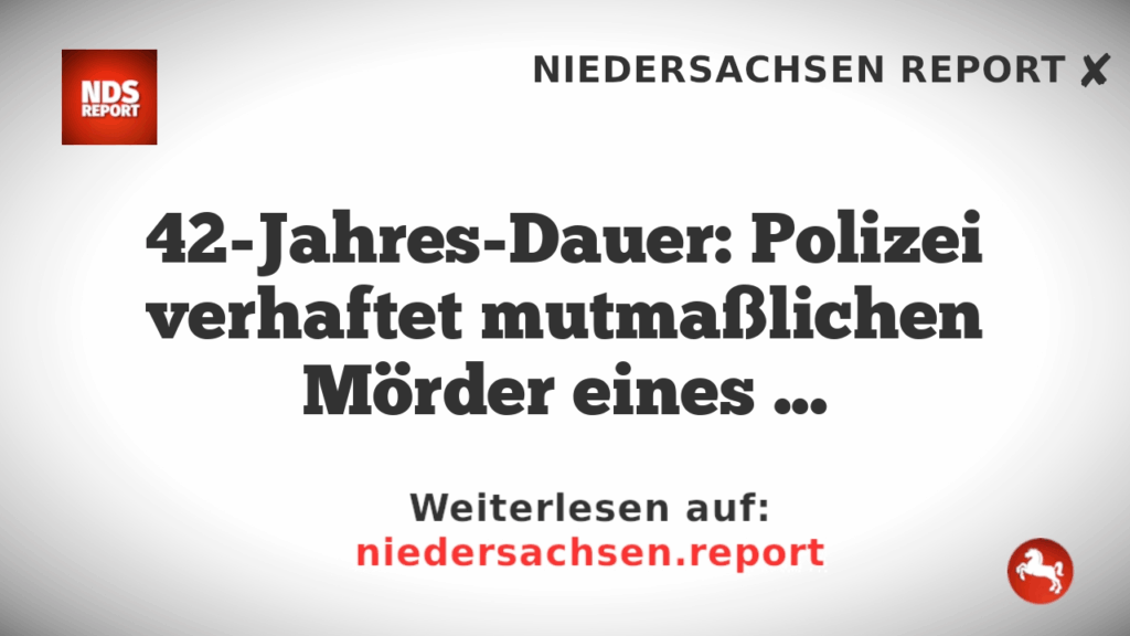 42-Jahres-Dauer: Polizei verhaftet mutmaßlichen Mörder eines Prostituierten