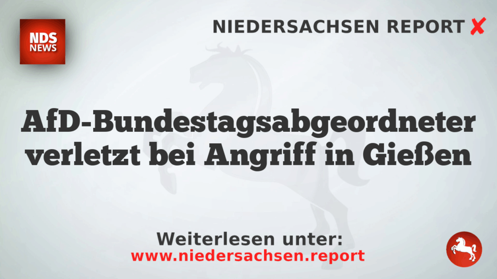 AfD-Bundestagsabgeordneter verletzt bei Angriff in Gießen