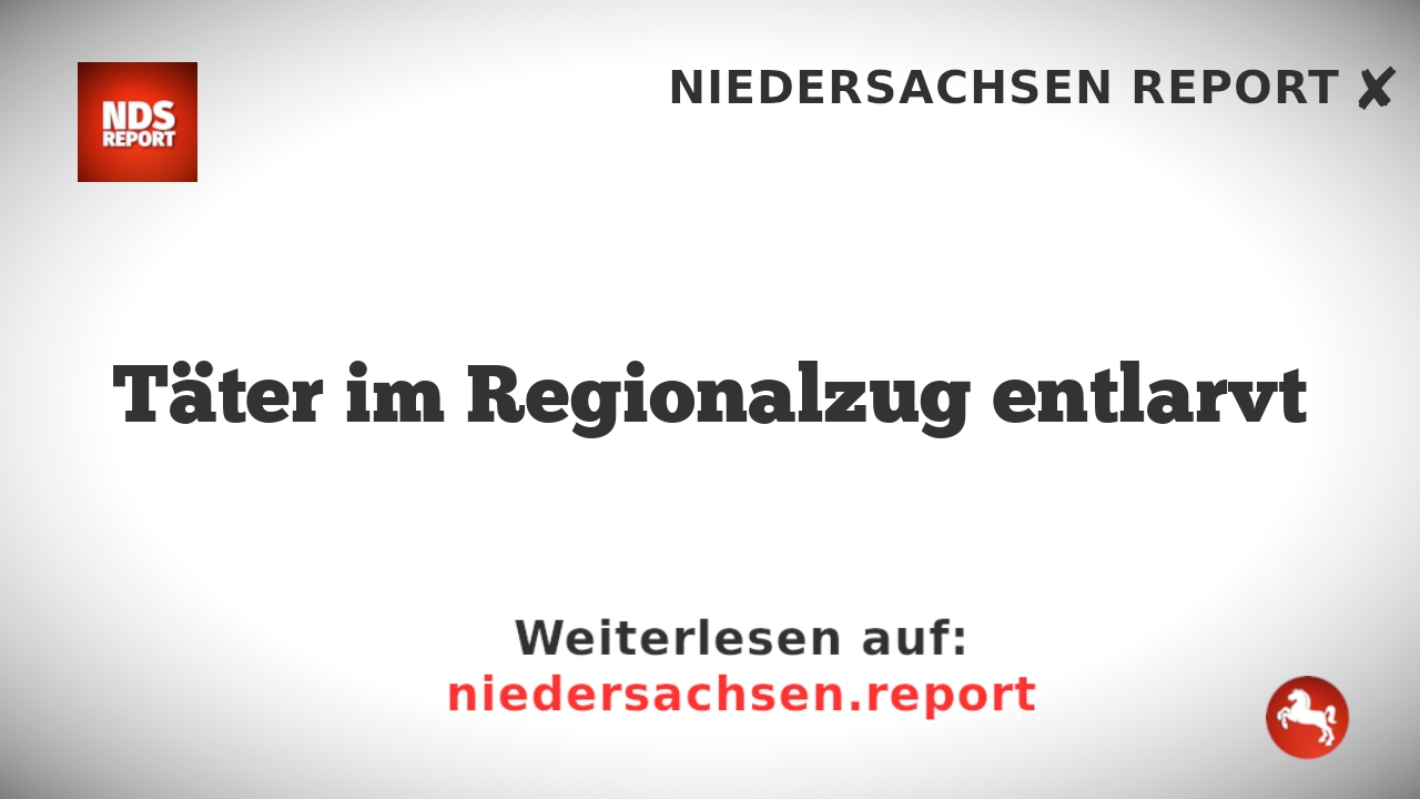 Täter im Regionalzug entlarvt