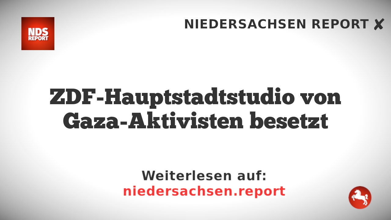 ZDF-Hauptstadtstudio von Gaza-Aktivisten besetzt