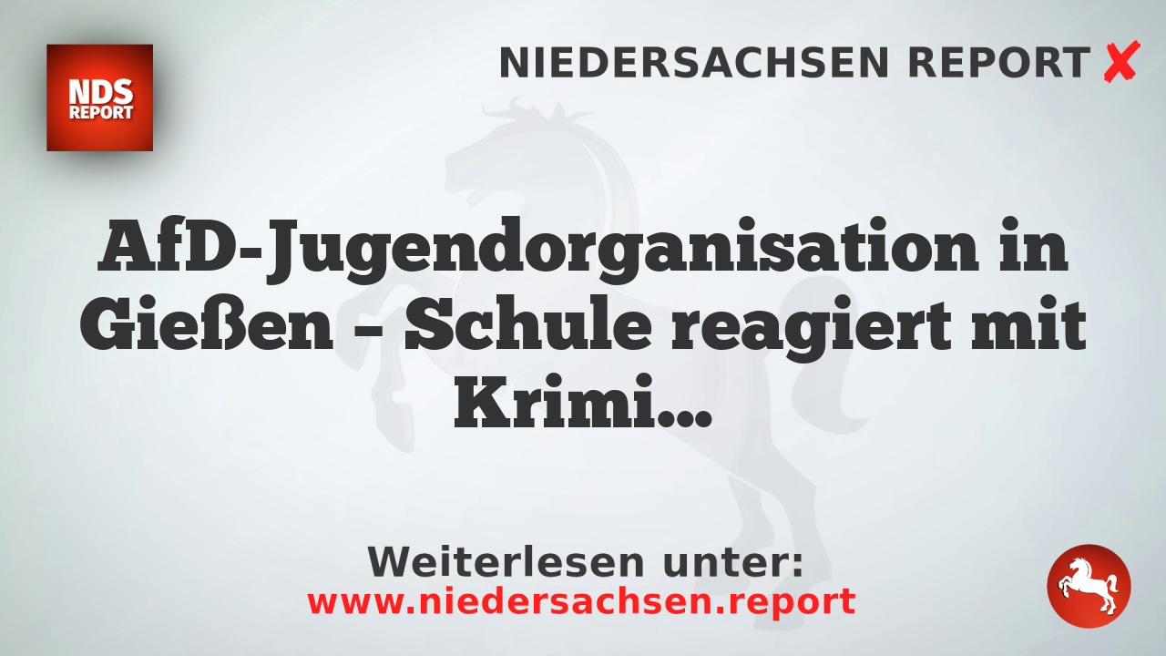 AfD-Jugendorganisation in Gießen – Schule reagiert mit Kriminalisierung