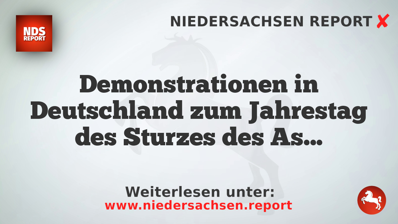 Demonstrationen in Deutschland zum Jahrestag des Sturzes des Assad-Regimes