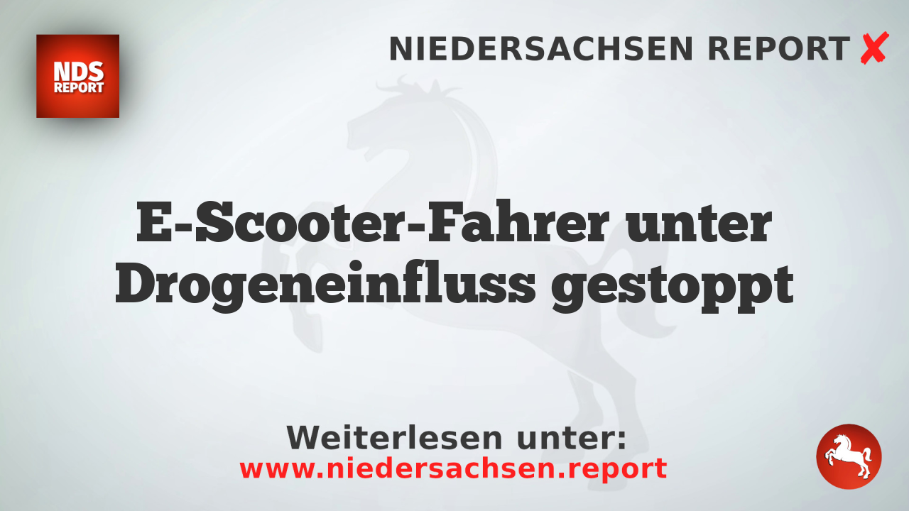 E-Scooter-Fahrer unter Drogeneinfluss gestoppt
