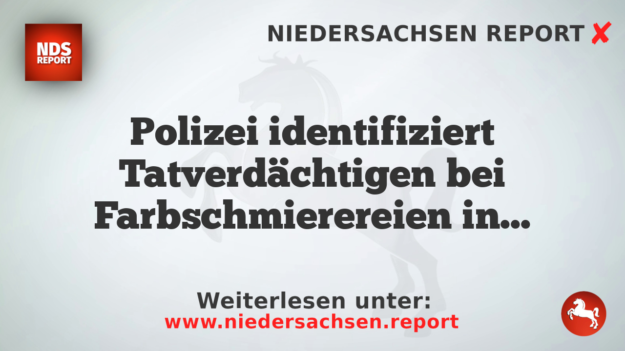 Polizei identifiziert Tatverdächtigen bei Farbschmierereien in Delmenhorst